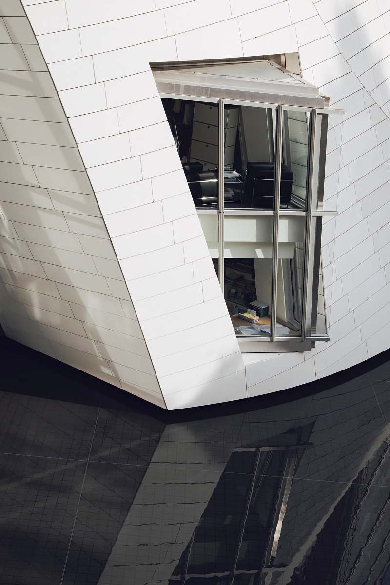 louis vuitton foundation closeup photo of open window paris
